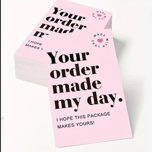 Pink Thank You Cards, NEW, 50 cards